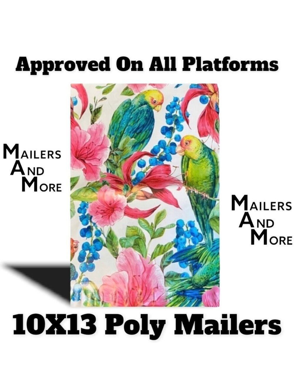 25 10X13 Poly Mailers Tropical Parrot Bird PRICE IS FIRM - Picture 9 of 15